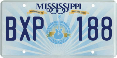 MS license plate BXP188