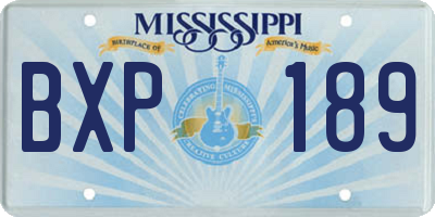 MS license plate BXP189