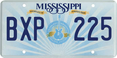 MS license plate BXP225