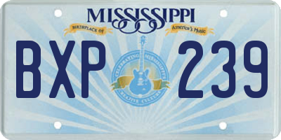 MS license plate BXP239
