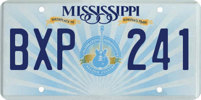 MS license plate BXP241