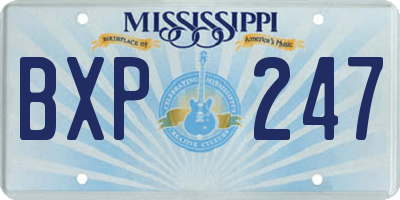 MS license plate BXP247