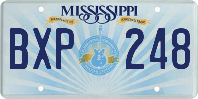 MS license plate BXP248