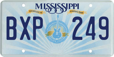 MS license plate BXP249