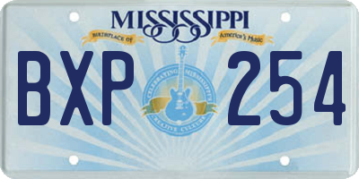 MS license plate BXP254