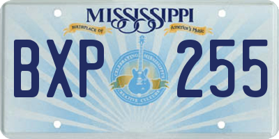 MS license plate BXP255