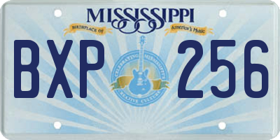 MS license plate BXP256