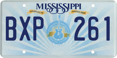 MS license plate BXP261