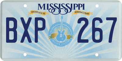 MS license plate BXP267