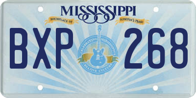 MS license plate BXP268