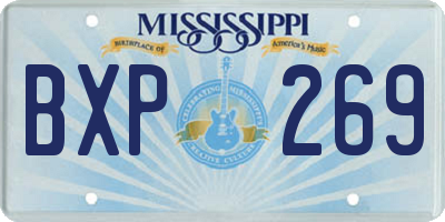 MS license plate BXP269