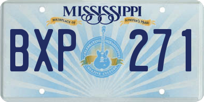 MS license plate BXP271