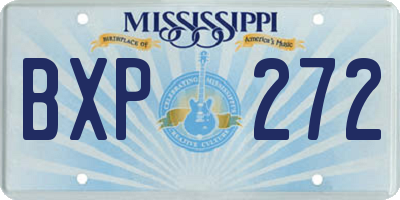 MS license plate BXP272