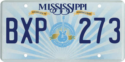 MS license plate BXP273