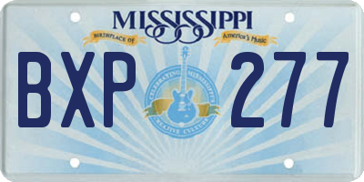 MS license plate BXP277