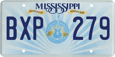 MS license plate BXP279