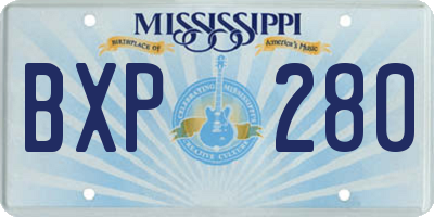 MS license plate BXP280