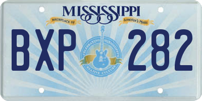 MS license plate BXP282