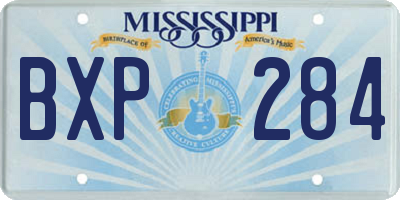 MS license plate BXP284