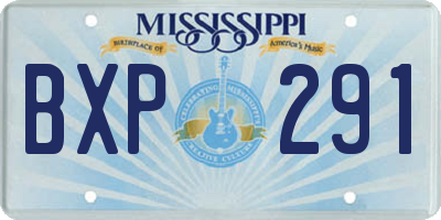 MS license plate BXP291
