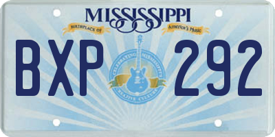 MS license plate BXP292