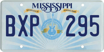 MS license plate BXP295