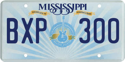 MS license plate BXP300