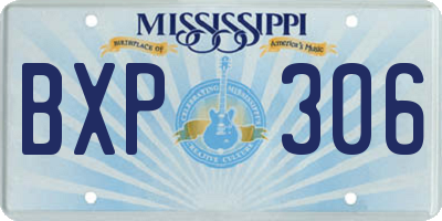 MS license plate BXP306