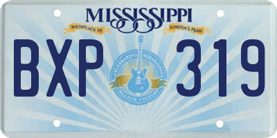 MS license plate BXP319