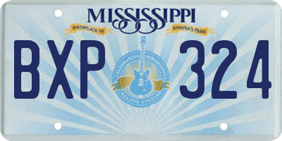 MS license plate BXP324