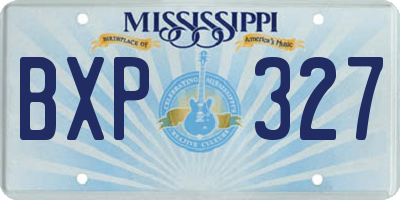MS license plate BXP327