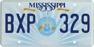 MS license plate BXP329