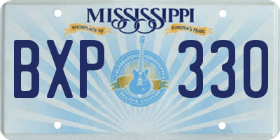 MS license plate BXP330