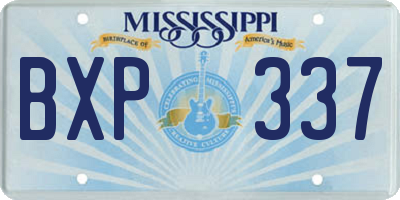MS license plate BXP337