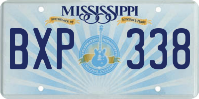 MS license plate BXP338