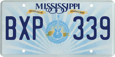 MS license plate BXP339