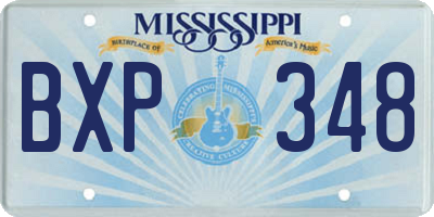 MS license plate BXP348