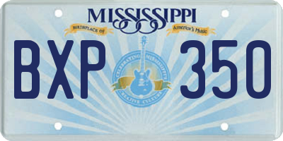 MS license plate BXP350