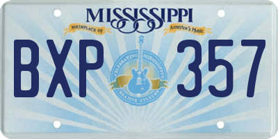 MS license plate BXP357