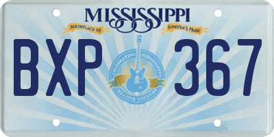 MS license plate BXP367