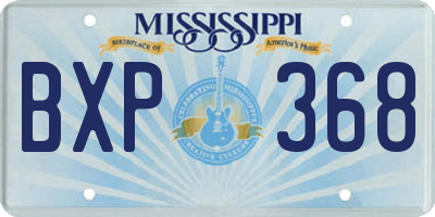 MS license plate BXP368