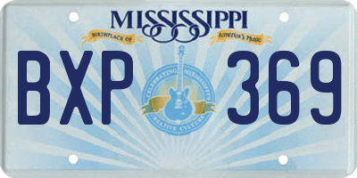 MS license plate BXP369