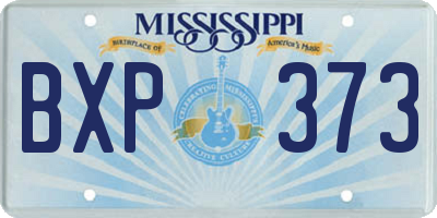 MS license plate BXP373