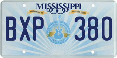 MS license plate BXP380