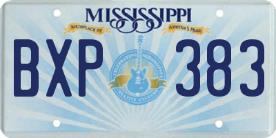 MS license plate BXP383