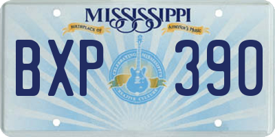 MS license plate BXP390