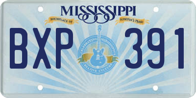 MS license plate BXP391