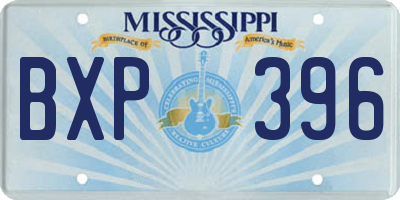 MS license plate BXP396
