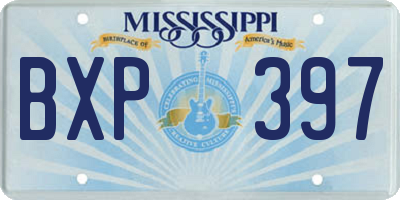 MS license plate BXP397