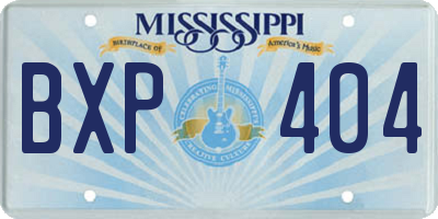 MS license plate BXP404